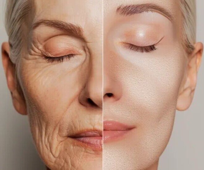 Làn da dần lão hóa khi tuổi tác tăng cao.