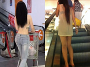 Vào trung tâm thương mại trốn nắng, chị em khiến người xung quanh xấu hổ thay vì trang phục