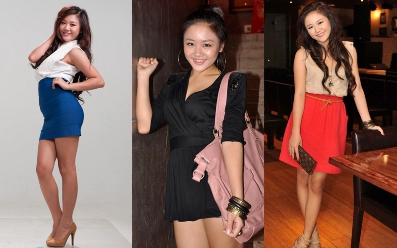 Văn Mai Hương trước đây vóc dáng còn tròn trịa và gu ăn mặc thiên về sự nhẹ nhàng, dễ thương.