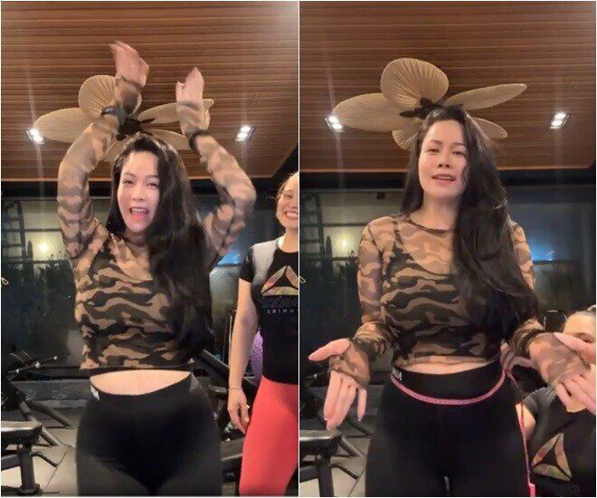 Bà mẹ 2 con có màn check body sau 2 tháng sinh con.