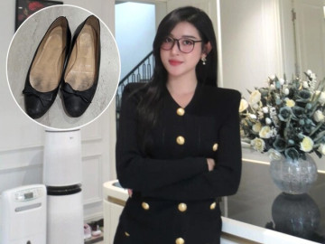 Huyền My gây bàn tán vì thanh lý giày bẩn, mòn đế