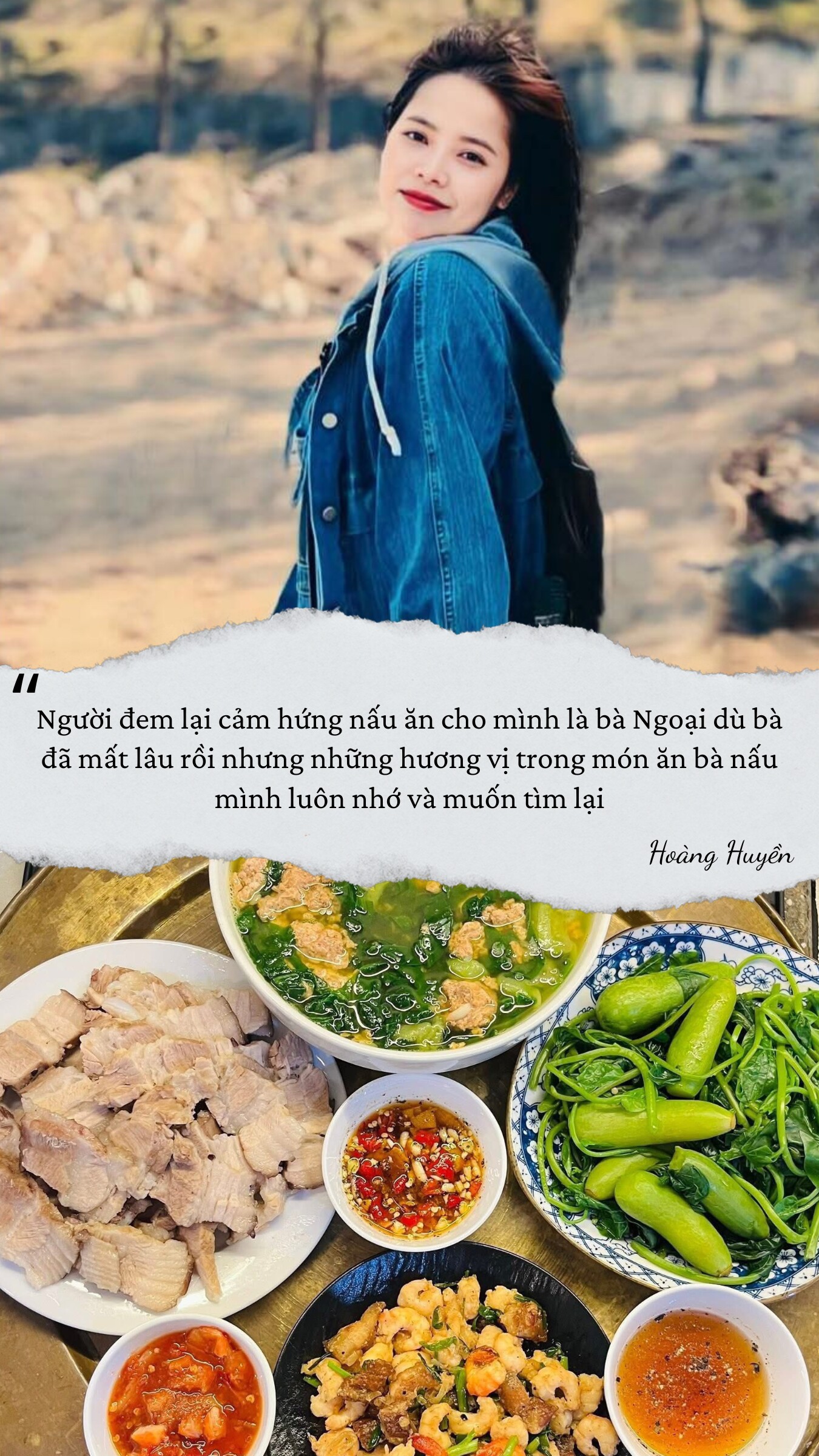Chị Hoàng Huyền rất đam mê nấu ăn.