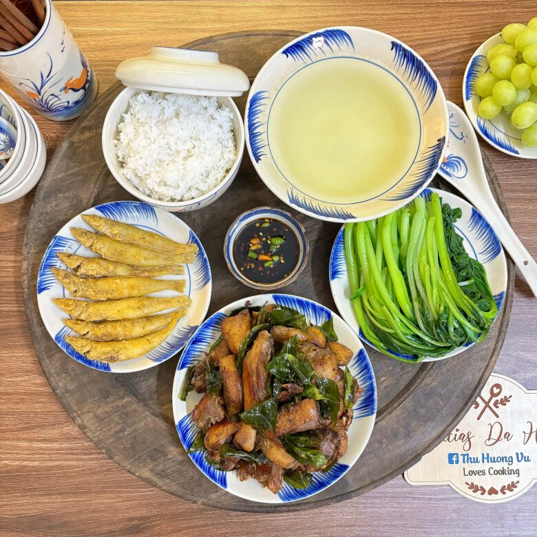 Mâm cơm ngon miệng cho gia đình.