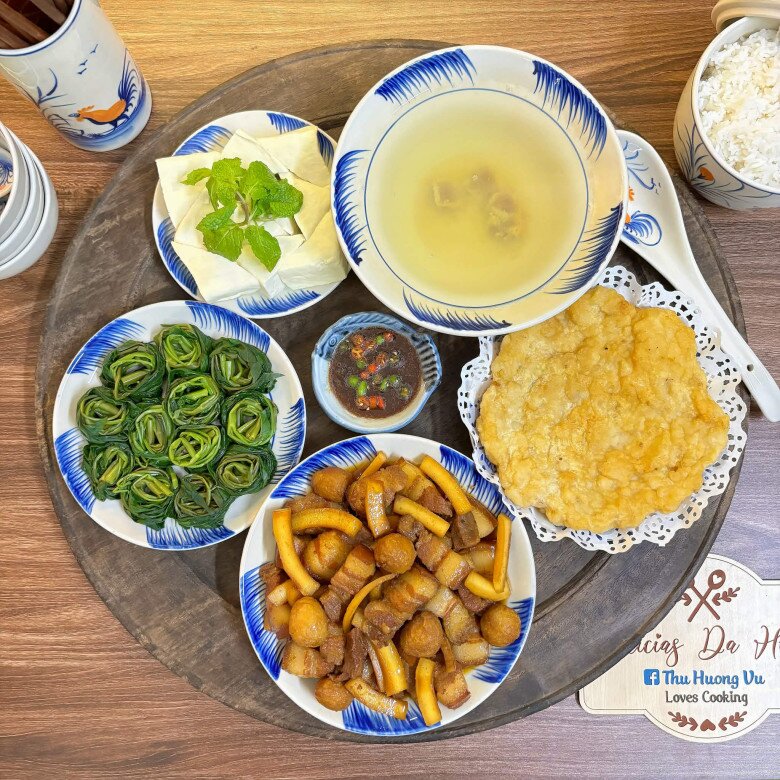 Cơm tối ngon miệng cả nhà đều thích.