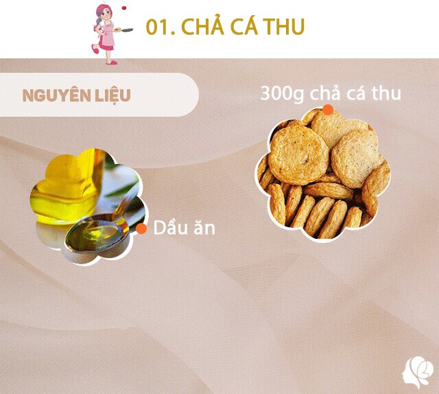 Chuẩn bị: 300g chả cá thu, dầu ăn.
