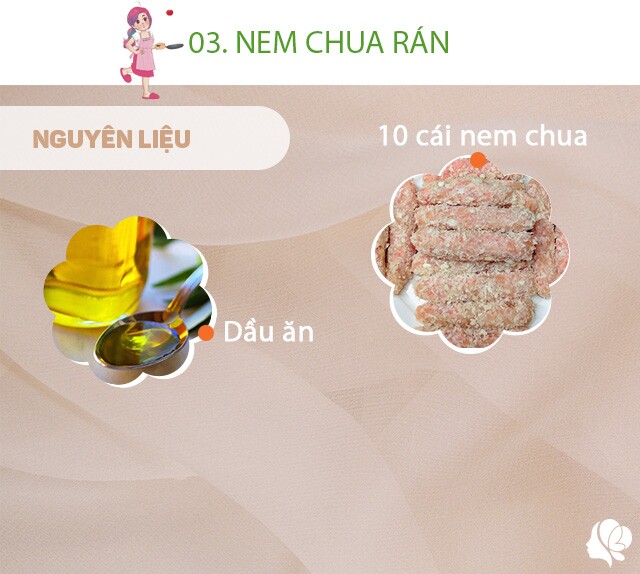 Chuẩn bị: 10 cái nem chua, dầu ăn. 