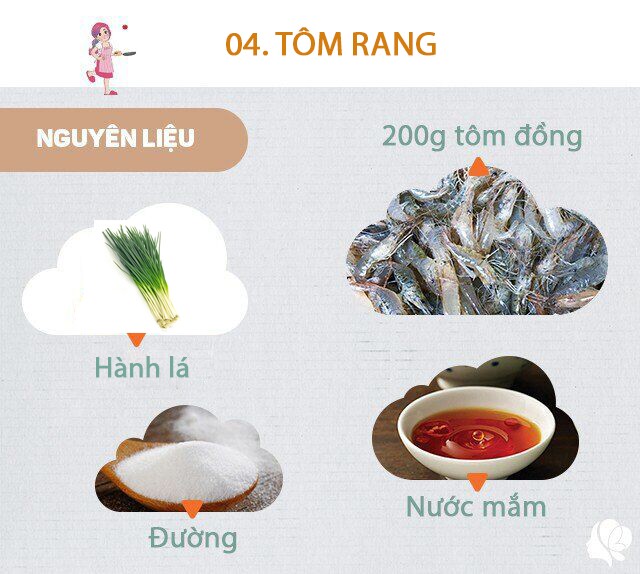 Chuẩn bị: 200g tôm đồng, hành lá, nước mắm, đường, dầu ăn hoặc mỡ lợn.