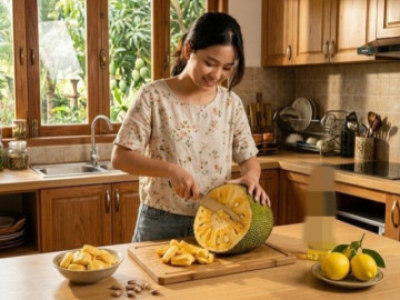 Mẹo bổ mít không dính nhựa vào dao