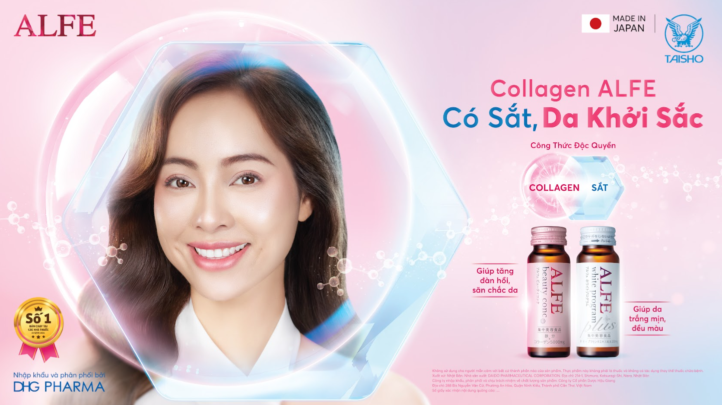 Collagen ALFE Nhật Bản sở hữu công thức độc quyền Collagen và Sắt giúp quá trình duy trì vẻ đẹp rạng rỡ của làn da dễ dàng và hiệu quả hơn.