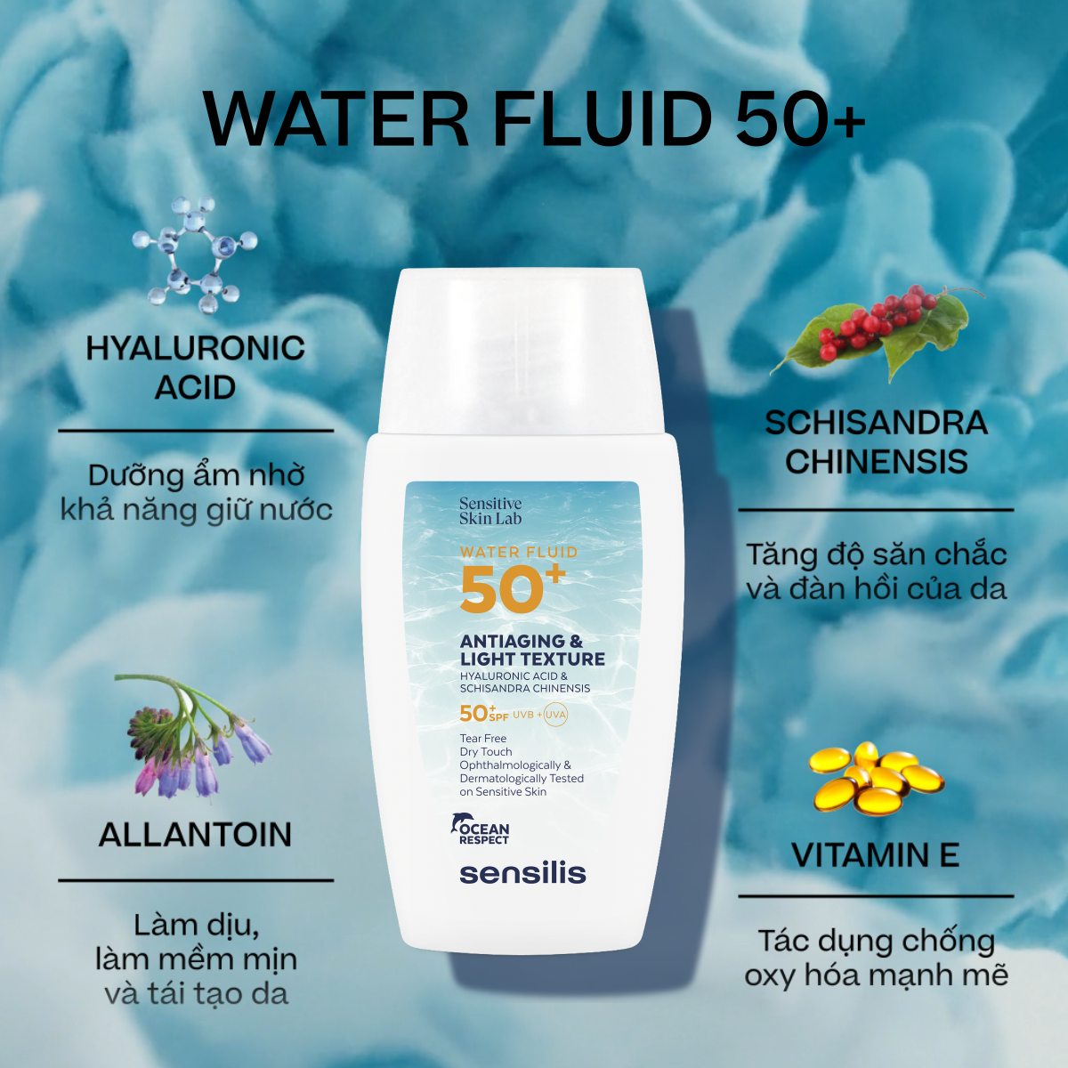 Sensilis Water Fluid 50+: Chống nắng chuẩn “invisible glow” được hội chị em săn lùng - 3