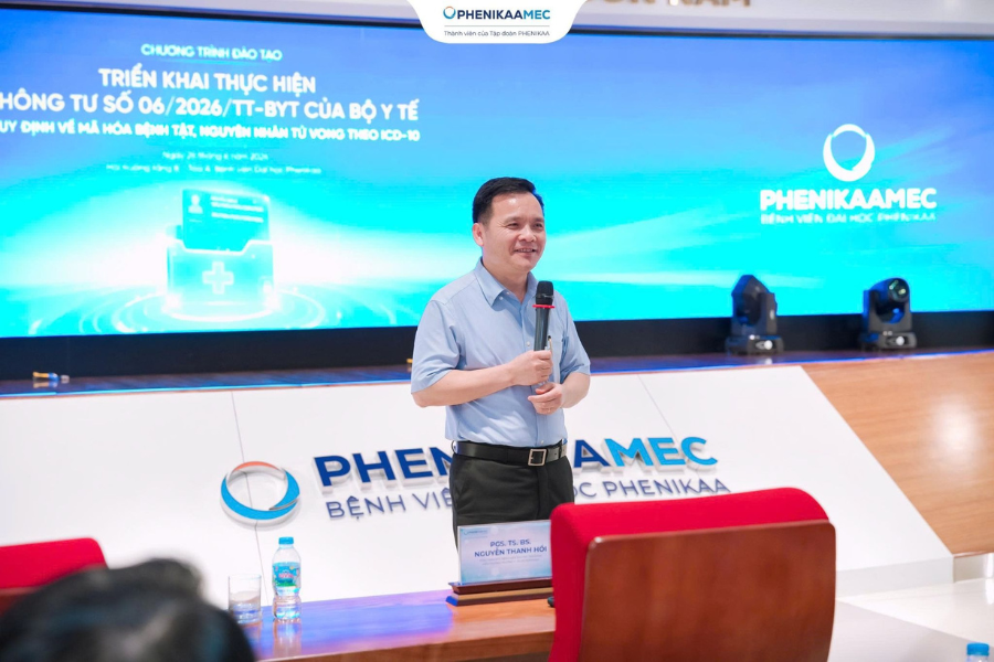 PGS. TS. BS Nguyễn Thanh Hồi chia sẻ ý nghĩa của khóa đào tạo liên tục về triển khai mã hóa bệnh tật và nguyên nhân tử vong theo ICD-10