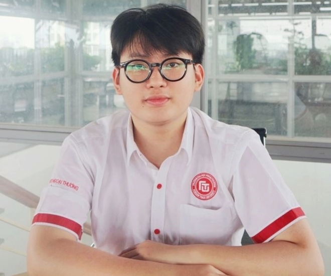 Nam sinh Phạm Quốc Trí - thủ khoa đầu ra của Phân hiệu Trường Đại học Ngoại thương tại TP.HCM