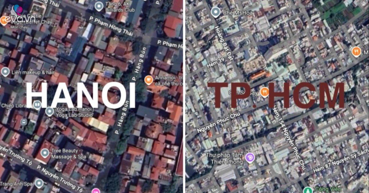 Vì sao khi nhìn trên Google Maps, mái nhà ở Hà Nội 