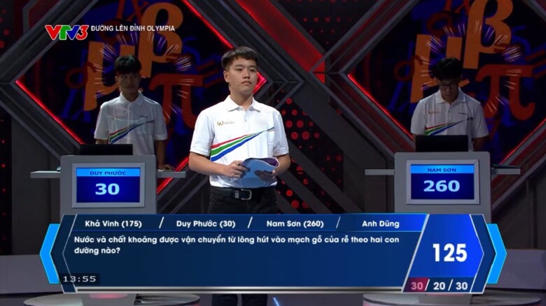 Anh Dũng trong phần thi Về đích.