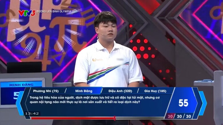 Minh Đăng khiến khán giả tiếc nuối vì không đưa ra được đáp án chính xác ở cả ba câu hỏi.
