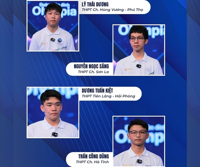4 nam sinh của thi tháng 3 quý 2 Đường lên đỉnh Olympia 2026