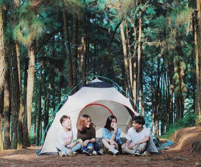 Cắm trại trên núi Hàm Lợn