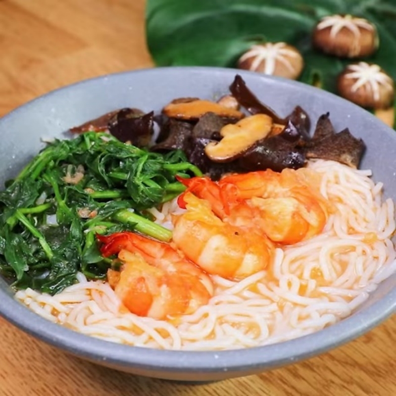 Món bún tôm độc đáo