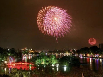 Hà Nội bắn pháo hoa tầm cao dịp nghỉ lễ Giỗ tổ Hùng Vương, 30/4-1/5