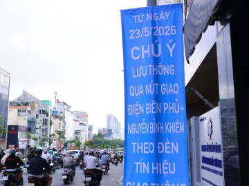 Ngày mai (23/5), TPHCM điều chỉnh giao thông tại vòng xoay Điện Biên Phủ