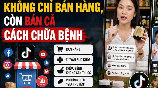 Mạng xã hội, Tiktok giờ không chỉ bán hàng, còn bán cả cách chữa bệnh