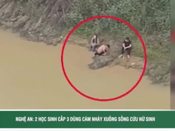 Chân dung 2 nam sinh cấp 3 liều mình nhảy xuống sông cứu bạn nữ làm điều dại dột