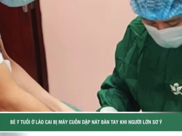 Bé 7 tuổi ở Lào Cai bị máy cuốn dập nát bàn tay do nghịch máy bào quế tự chế
