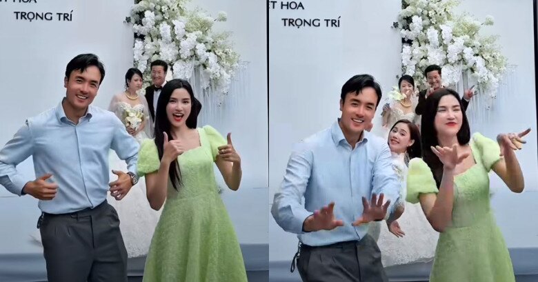Anh Đào cùng ông xã Anh Tuấn “quậy tới bến” tại đám cưới 2 người bạn thân thiết.