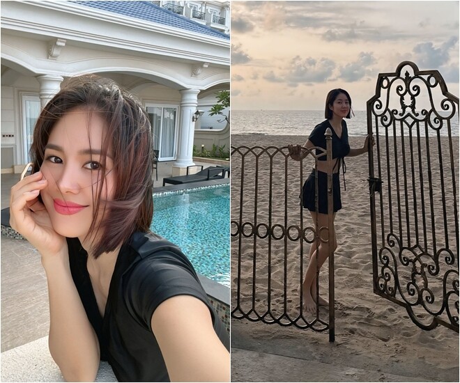 Vóc dáng nuột nà, vòng eo thon gọn cùng nụ cười rạng rỡ của Lê Phương.