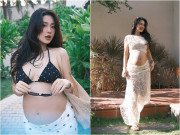 Giải trí - Bà bầu hot nhất nhì showbiz Việt hiện tại sắp đến kỳ "vỡ chum" vẫn siêu gợi cảm với bikini