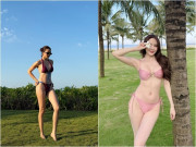 Giải trí - Cặp chị em ruột xứ Thanh cùng có thân hình trắng nõn đẹp mê, "một chín một mười" khi diện bikini