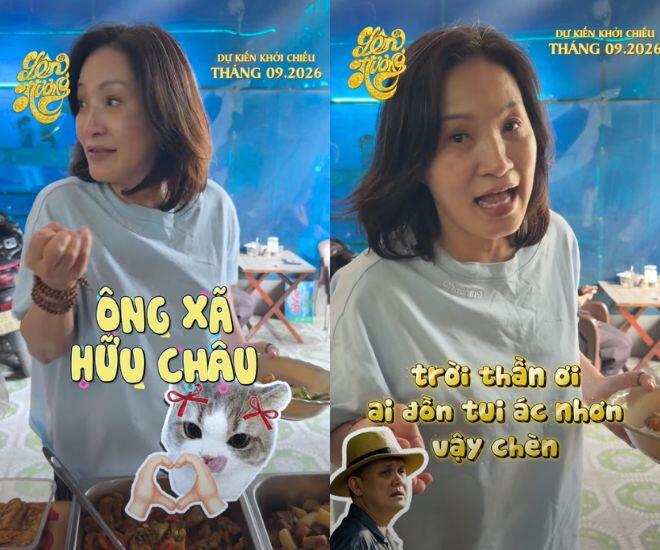 Hồng Đào nói vui rằng ông xã Hữu Châu có nhiều bà xã.