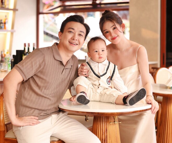 Gia đình hạnh phúc của Hoa hậu Lê Âu Ngân Anh và BTV Phan Tô Ny.