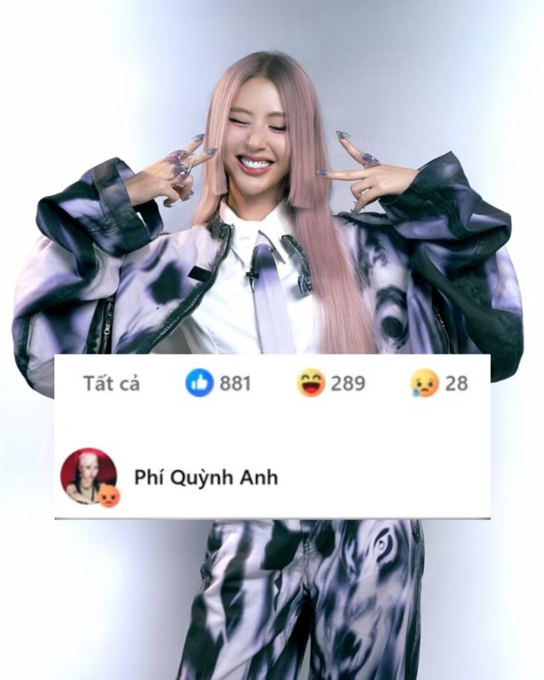 Quỳnh Anh Shyn - một trong 30 Em Xinh, cũng gây chú ý khi có động thái tương tác với các bài đăng liên quan đến sự việc.