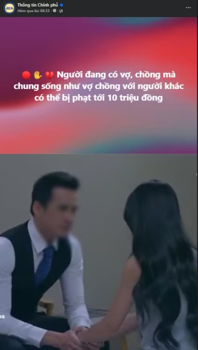 Cảnh phim Bóng Ma Hạnh Phúc xuất hiện trên trang Thông tin Chính phủ.