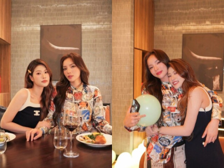 Kỳ Duyên âu yếm Đoàn Thiên Ân trong tiệc sinh nhật