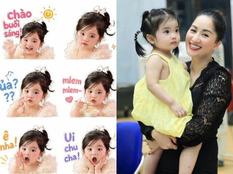 Con sao Việt "bắt trend" sticker đáng yêu: Lisa nhà Khánh Thi xinh như búp bê, quý tử của Đỗ Quang Vinh như tổng tài