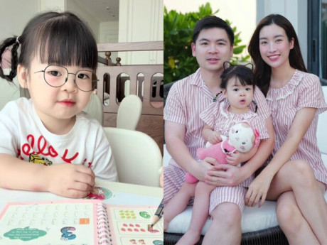 Hoa hậu Đỗ Mỹ Linh dở khóc dở cười vì con gái "học trước quên sau", bé Tuệ An luyện viết số cực đẹp