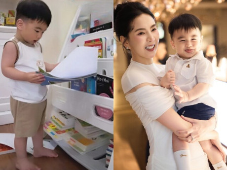 Con trai Mai Ngọc khiến bảo mẫu tấm tắc vì mới 1 tuổi đã học cả tủ sách, là "thanh niên hài nổi tiếng phường Bắc Giang"