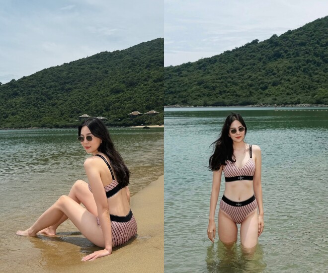 MC Mai Ngọc diện bikini khoe vẻ đẹp đúng chuẩn “gái một con trông mòn con mắt”.