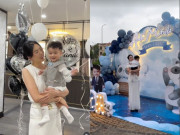 Giải trí - Mai Ngọc dùng cả xe tải bóng trang trí biệt thự mừng sinh nhật đầu tiên của quý tử, bé Panda sở hữu gương mặt điển trai