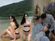 Đẹp - MC xinh đẹp của Đài truyền hình nghỉ việc sinh con với đại gia Bắc Ninh, 1 năm sau đẹp "cháy phố", chân thon nuột nà