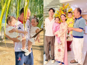 Giải trí - Tiến Luật đưa cặp song sinh về quê Thu Trang thăm vườn rộng thênh thang, Jolie và Jency cười tít mắt cực đáng yêu