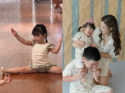 Giải trí - Hoa hậu Đỗ Mỹ Linh cho con gái đi học múa, "cây hài" của gia đình nay tạo dáng chuyên nghiệp như idol
