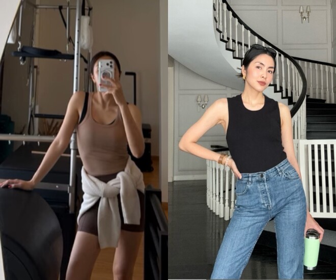 Nữ diễn viên Tăng Thanh Hà tập Pilates để giữ dáng ở độ tuổi dưới 40.