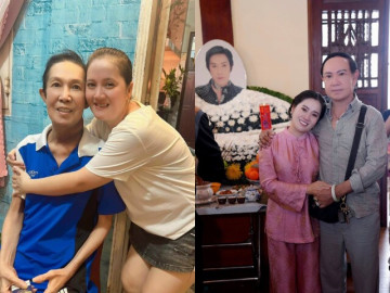 Xuất hiện người đàn ông giống hệt NSƯT Vũ Linh được Hồng Loan gọi là "ba", con gái cố nghệ sĩ khóc nấc trong ngày giỗ