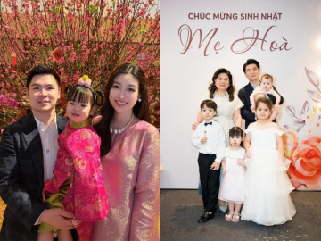 Con gái Đỗ Mỹ Linh hát mừng sinh nhật bà nội