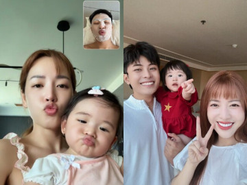 Gin Tuấn Kiệt đi làm xa nhớ 2 mỹ nhân ở nhà, con gái Puka ngoan xinh yêu hệt "bản sao" của bố
