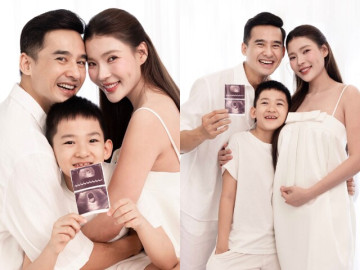 Thúy Diễm mang bầu con thứ 2 với Lương Thế Thành, quý tử quốc tịch Mỹ hạnh phúc được lên chức anh