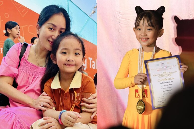Ái nữ nhà Khánh Thi ham học và từng giành huy chương vàng ở bộ môn khiêu vũ thể thao.